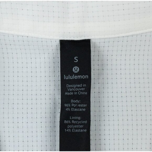 Lululemon Airing Easy Shirt Mens Small Short Sleeve Button-Up Solid White Vented - Picture 3 of 14